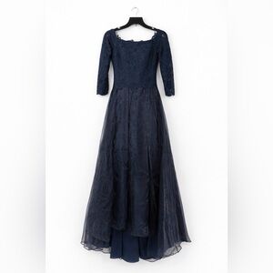 NWT Navy Formal Gown Size 6 Lace Jessica Howard